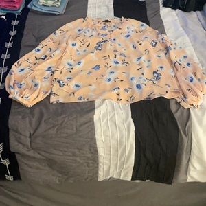 Ann Taylor Petite Small Floral Blouse